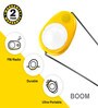Boom- [3-In-1] Portable Solar Lamp with Fm, Mp3, & USB Mobile Charging Solar Light Lamp with Yellow Base